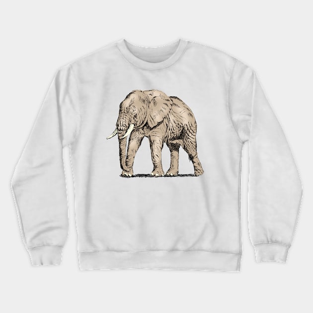 Elephant Print Crewneck Sweatshirt by rachelsfinelines